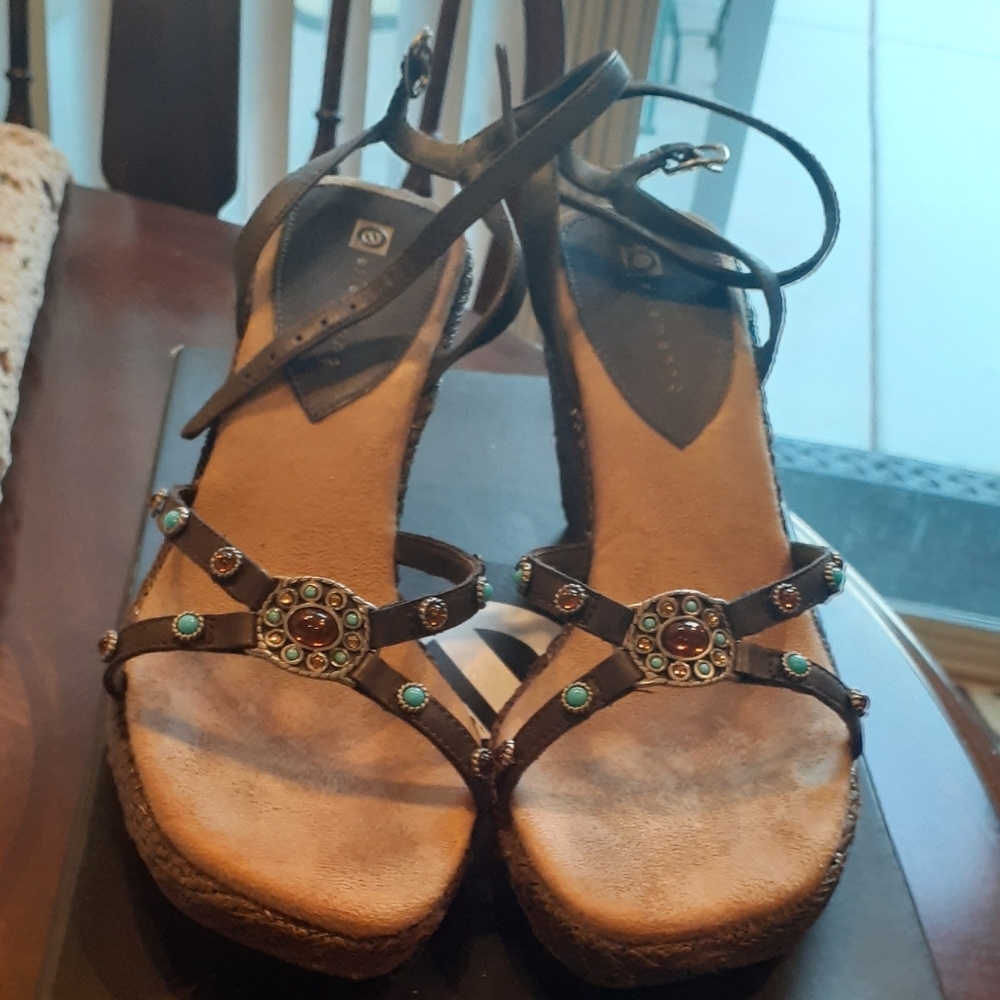 Brown Ankle Strap Sandal sz 6